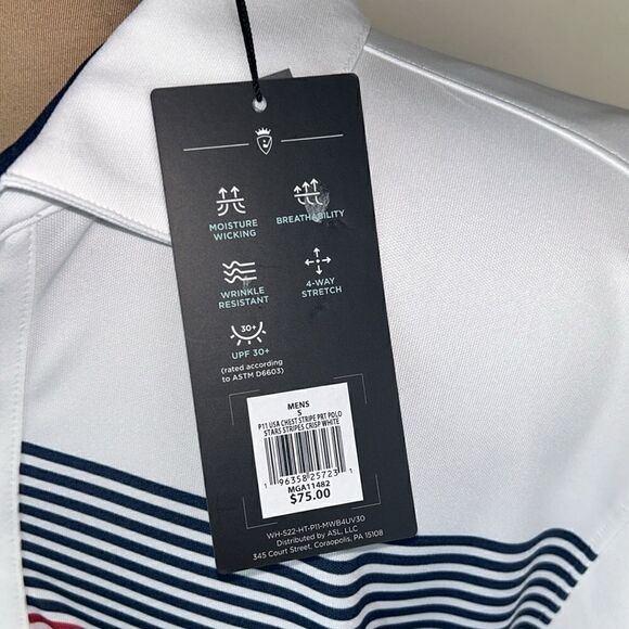 NWT Walter Hagen American Flag Golf polo size small - Picture 5 of 8
